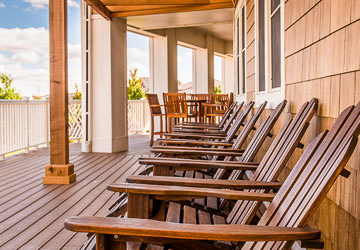 Relaxing chairs on Southshore porch